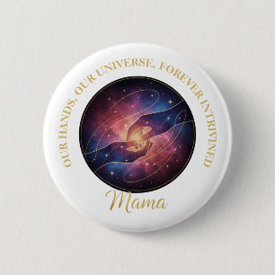 Celestial Mama Hands Galaxy Universe 6 Cm Round Badge
