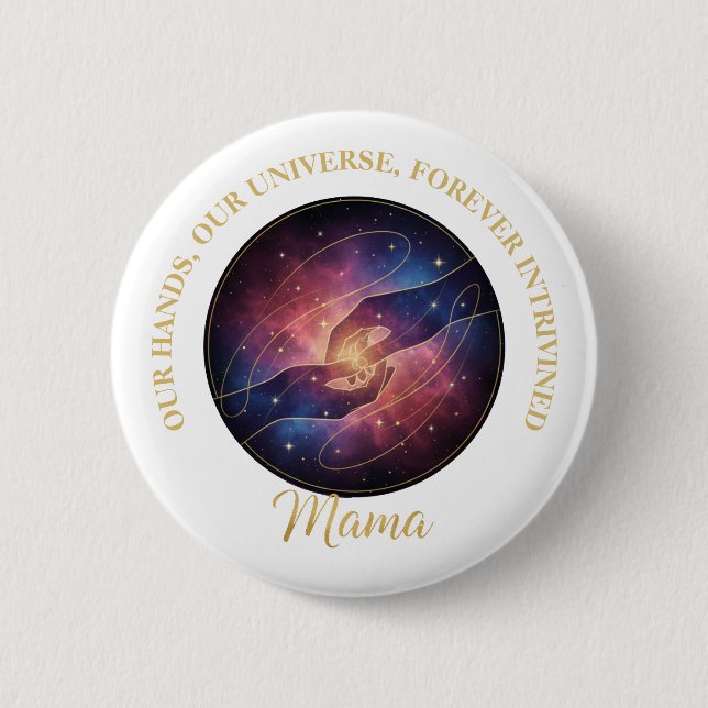 Celestial Mama Hands Galaxy Universe 6 Cm Round Badge (Front)