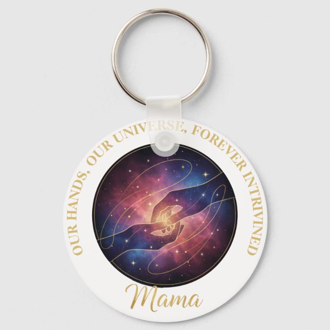 Celestial Mama Hands Galaxy Universe Key Ring (Front)