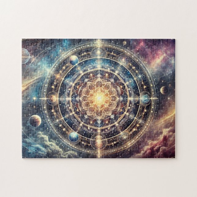Celestial Mandala Astrology Cosmic Zodiac Magic Jigsaw Puzzle (Horizontal)
