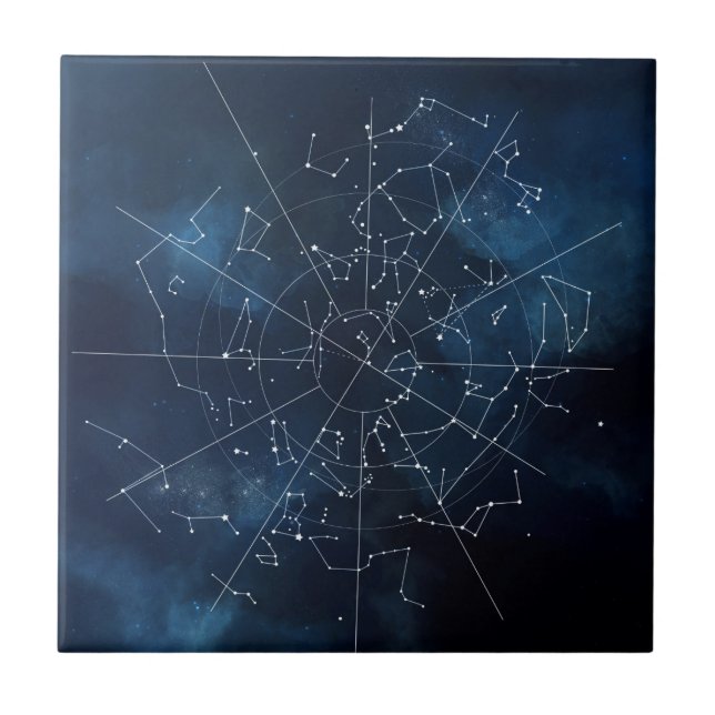 Celestial Map Ceramic Tile (Front)