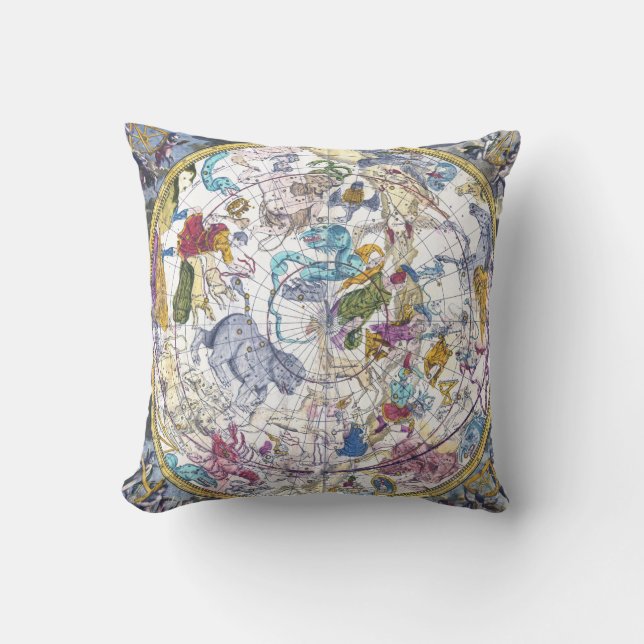 Celestial Map Hemisphaerium Coeli Boreale Cushion (Front)