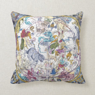 Celestial Map Hemisphaerium Coeli Boreale Cushion