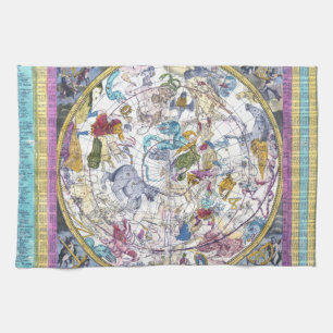Celestial Map Hemisphaerium Coeli Boreale Tea Towel