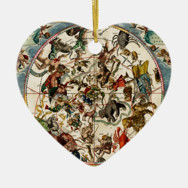 Celestial map.jpg ceramic ornament (Front)