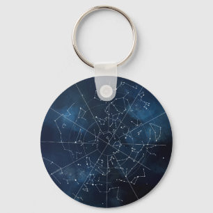 Celestial Map Key Ring
