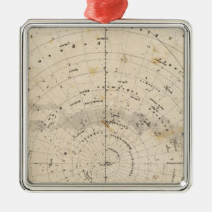 Celestial map metal tree decoration