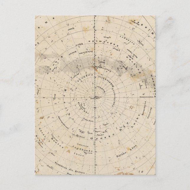 Celestial map postcard (Front)