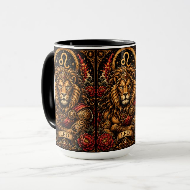 Celestial Masculine Zodiac Leo design Mug (Front Left)