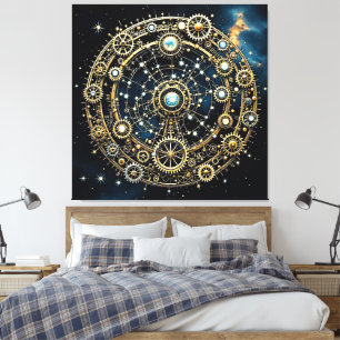 Celestial Mechanism Cosmic Art Canvas Print