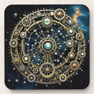 Celestial Mechanism Cosmic Art Coaster