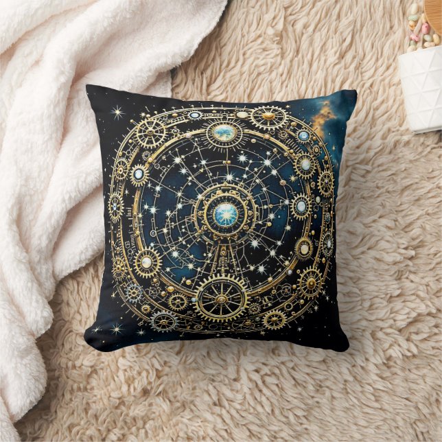 Celestial Mechanism Cosmic Art Cushion (Blanket)