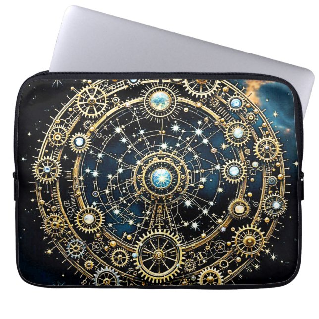 Celestial Mechanism Cosmic Art Laptop Sleeve (Front)