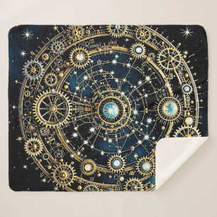 Celestial Mechanism Cosmic Art Sherpa Blanket