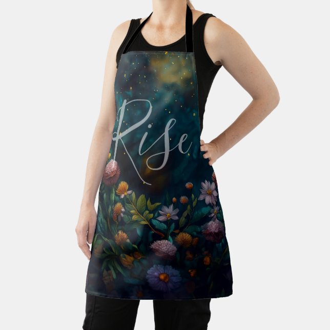 Celestial Midnight Garden Dreamscape, Rise  Apron (Insitu)