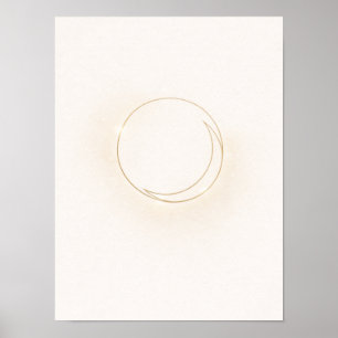 Celestial Minimal Circle Wall Art - Boho Sun Disk
