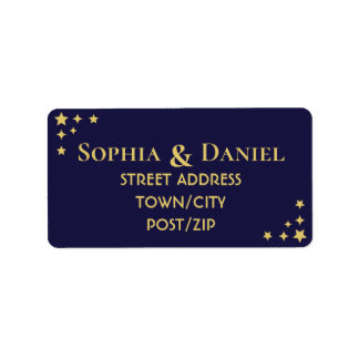 Celestial Minimalist Wedding RSVP Address Labels