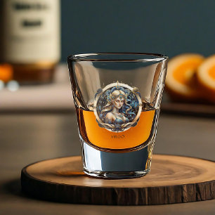 Celestial Modern Astrology Symbol Fantasy Virgo Shot Glass