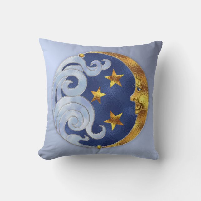 Celestial Moon and Stars Cushion (Front)