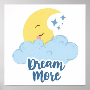 Celestial Moon and Stars Motivation Poster