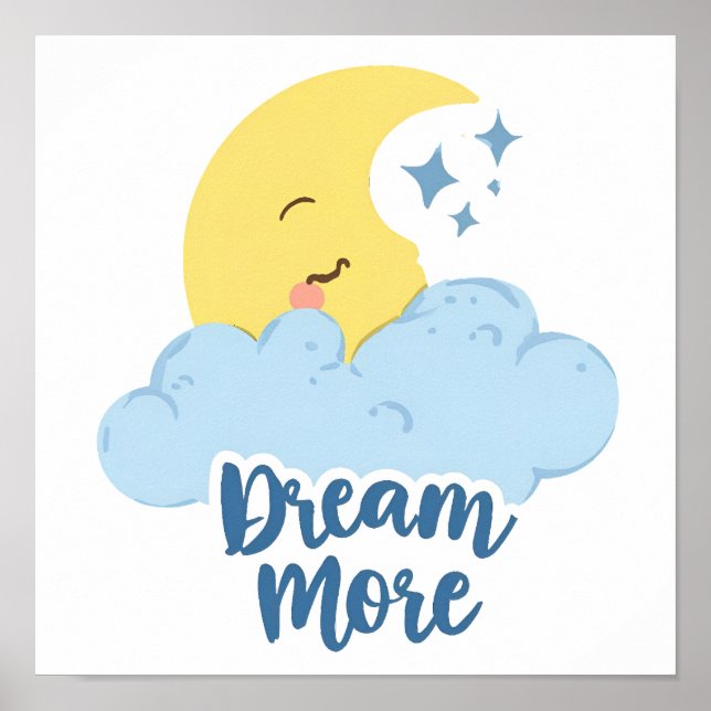 Celestial Moon and Stars Motivation Poster (Front)