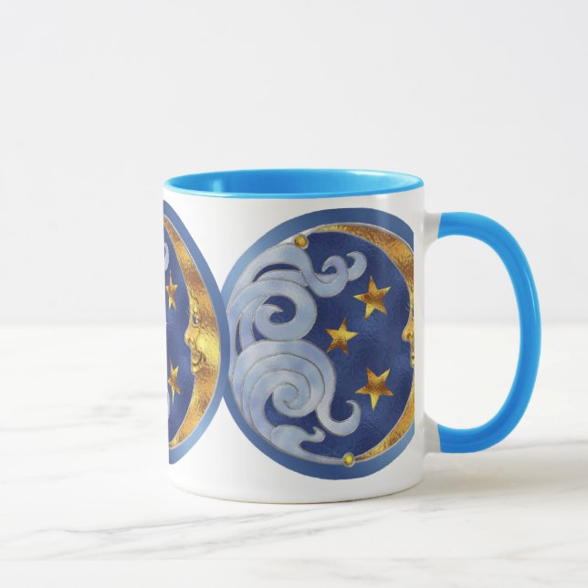 Celestial Moon and Stars Mug (Right)