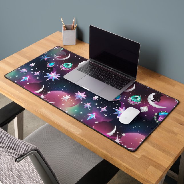 Celestial Moon Astrology – Tourmaline Opal Desk Mat (Office 2)