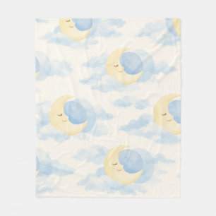 Celestial Moon Baby Fleece Blanket Soft Nursery