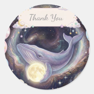 Celestial Moon Baby Shower Favor Stickers