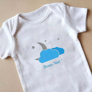 Celestial - Moon, Clouds and Stars Baby Bodysuit