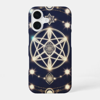 Celestial Moon Cycle Mandala – Sacred Geometry iPhone 16 Case