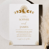 Celestial Moon Cycle Minimal Elegant Wedding