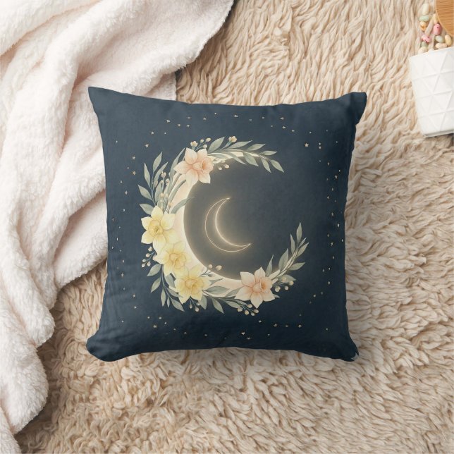 Celestial Moon & Daffodil Nursery Pillow (Blanket)