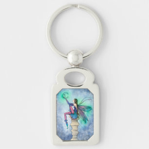 Celestial Moon Fairy Fantasy Art Key Ring