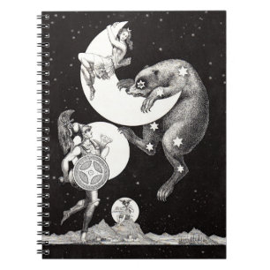 Celestial Moon Goddess Luna Ursa Major and Mars Notebook
