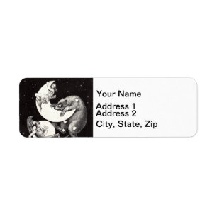 Celestial Moon Goddess Luna Ursa Major and Mars Return Address Label
