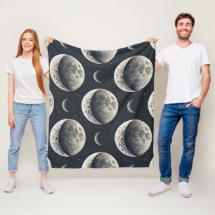 Celestial Moon Phase (1) Fleece Blanket