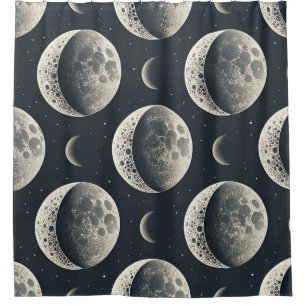 Celestial Moon Phase (1) Shower Curtain