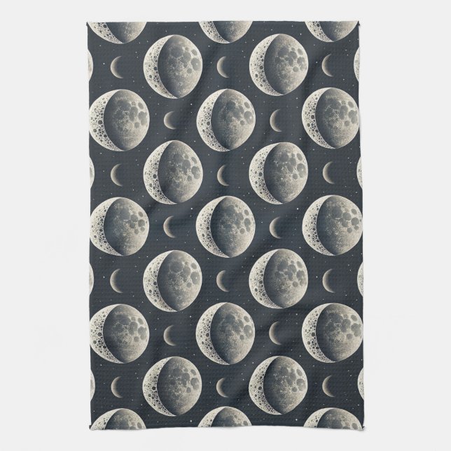 Celestial Moon Phase (1) Tea Towel (Vertical)