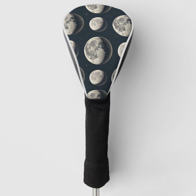 Celestial Moon Phase (2) Golf Head Cover (Front)