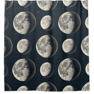 Celestial Moon Phase (2) Shower Curtain