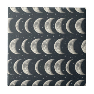 Celestial Moon Phase (3) Ceramic Tile