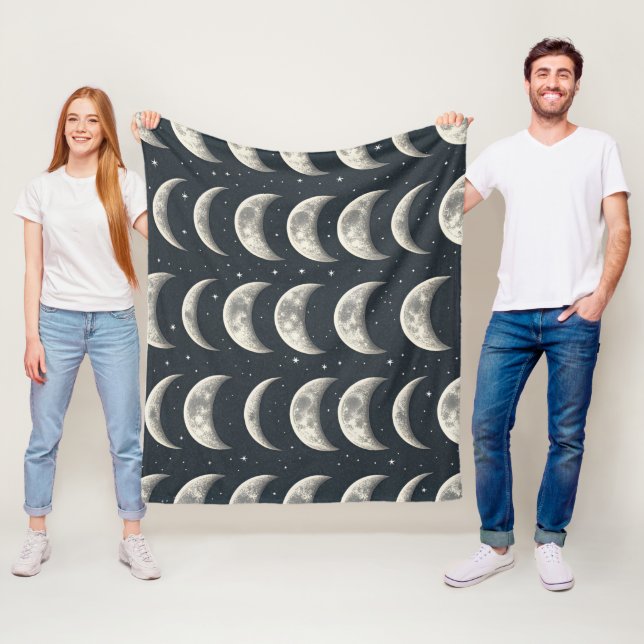 Celestial Moon Phase (3) Fleece Blanket (In Situ)