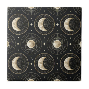 Celestial Moon Phase (5) Ceramic Tile