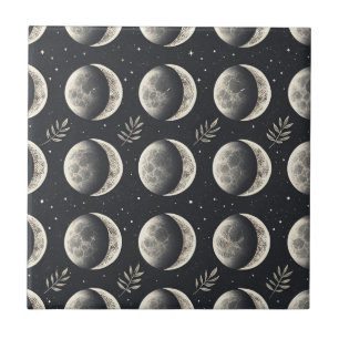 Celestial Moon Phase (6) Ceramic Tile