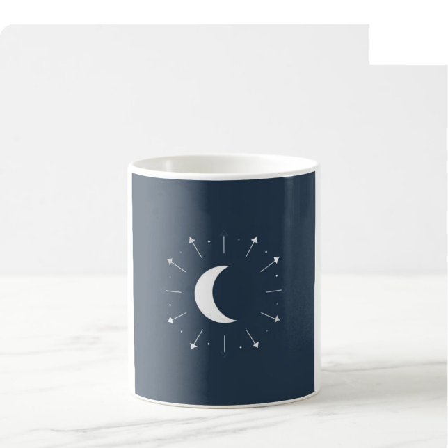 Celestial Moon Phase Mug - Navy & Silver (Creator Uploaded)
