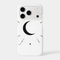 Celestial Moon Phase Phone Case - Mono & Silver