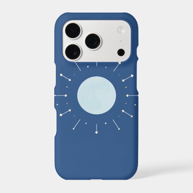 Celestial Moon Phase Phone Case - Teal & Violet (Back)