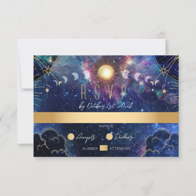 Celestial Moon Phase Response Card (Front)