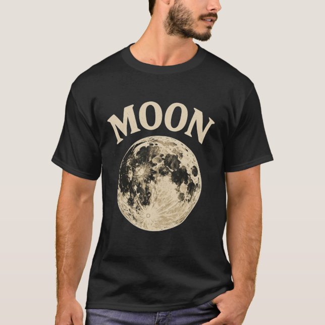 Celestial Moon Phase T-Shirt – Minimal & Cosmic  (Front)